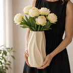 Modern Spiral Ceramic Vase with Matte Finish