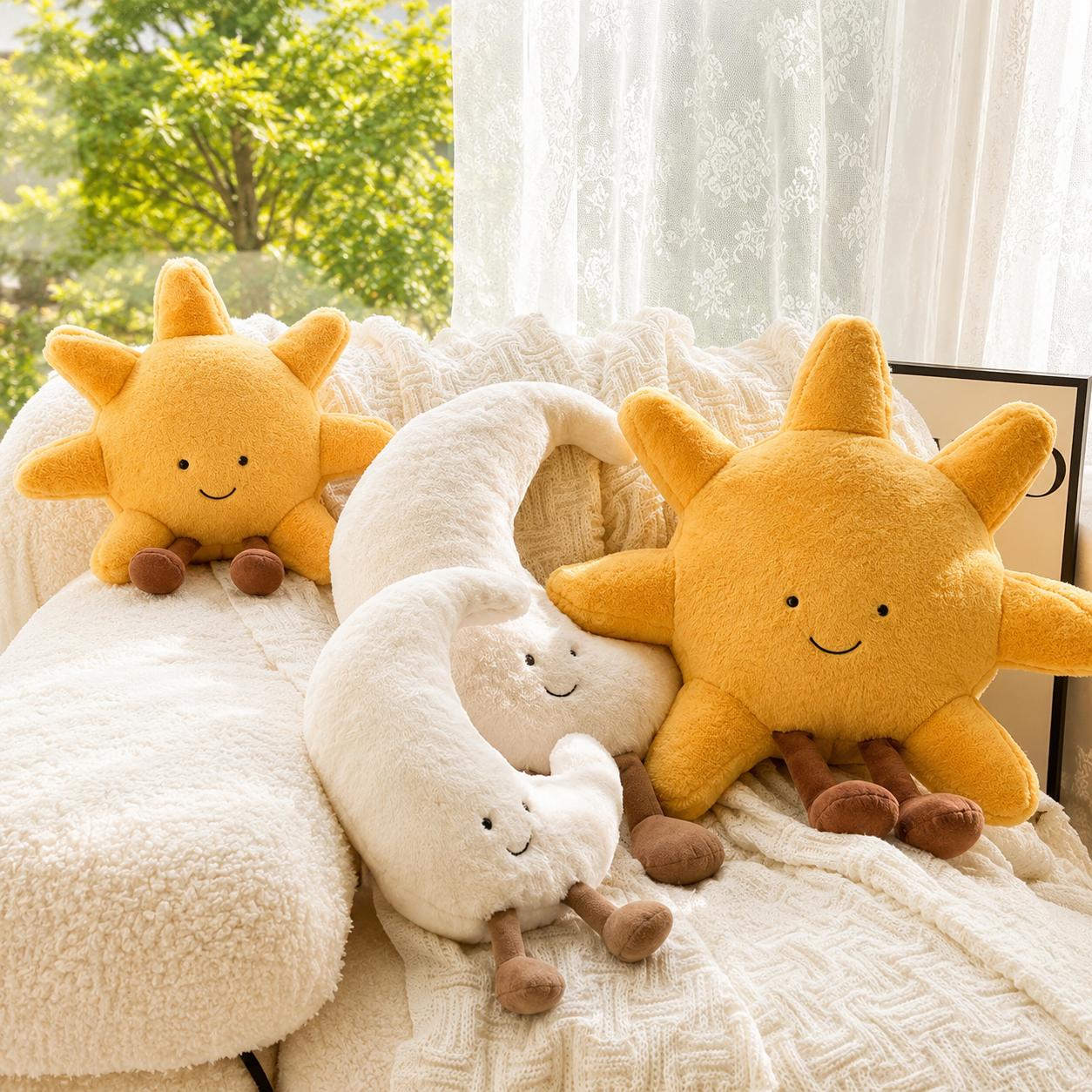 Sun and Moon Decorative Pillow