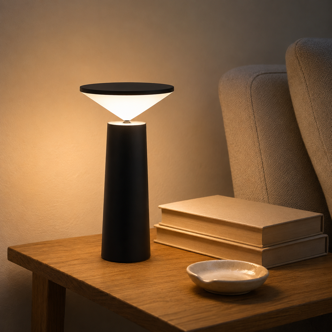 Modern LED Table Lamp with Swivel Head Warm Ambient Lighting