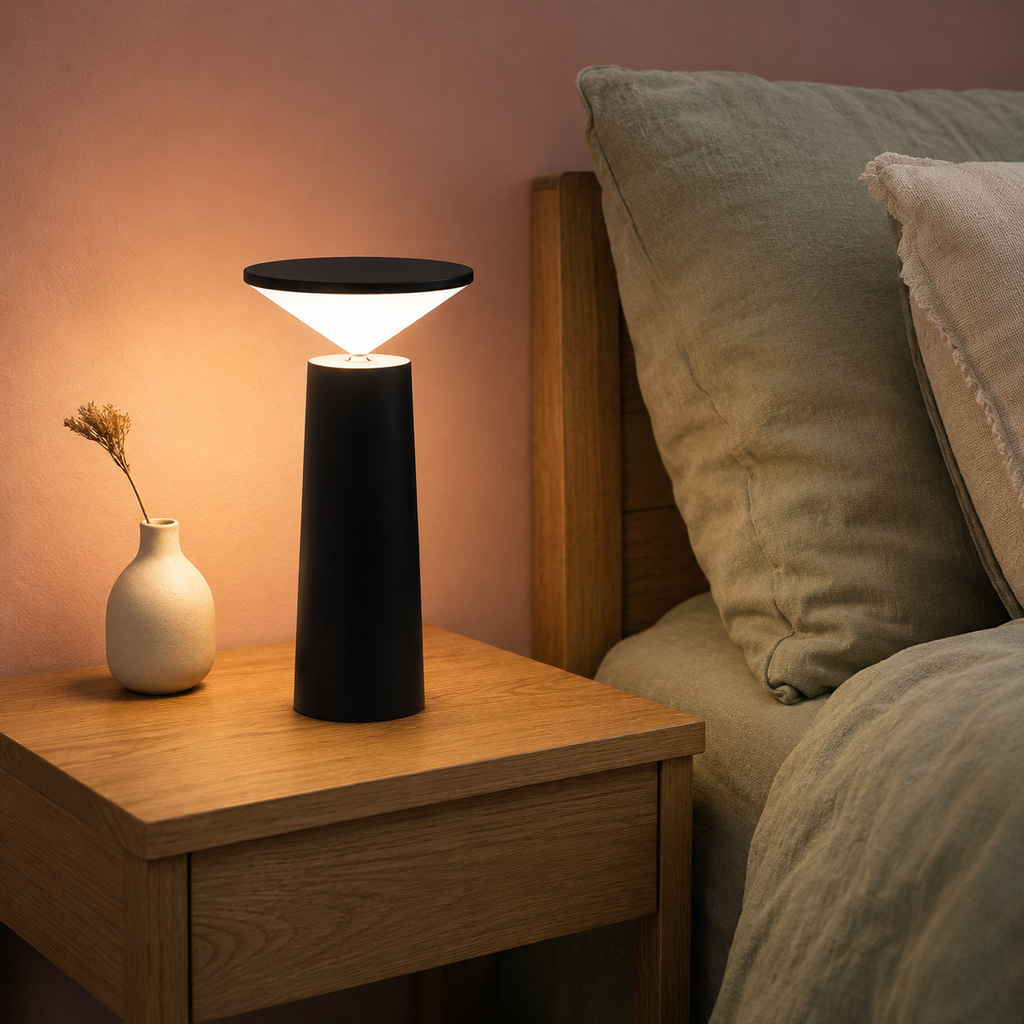 Modern LED Table Lamp with Swivel Head Warm Ambient Lighting