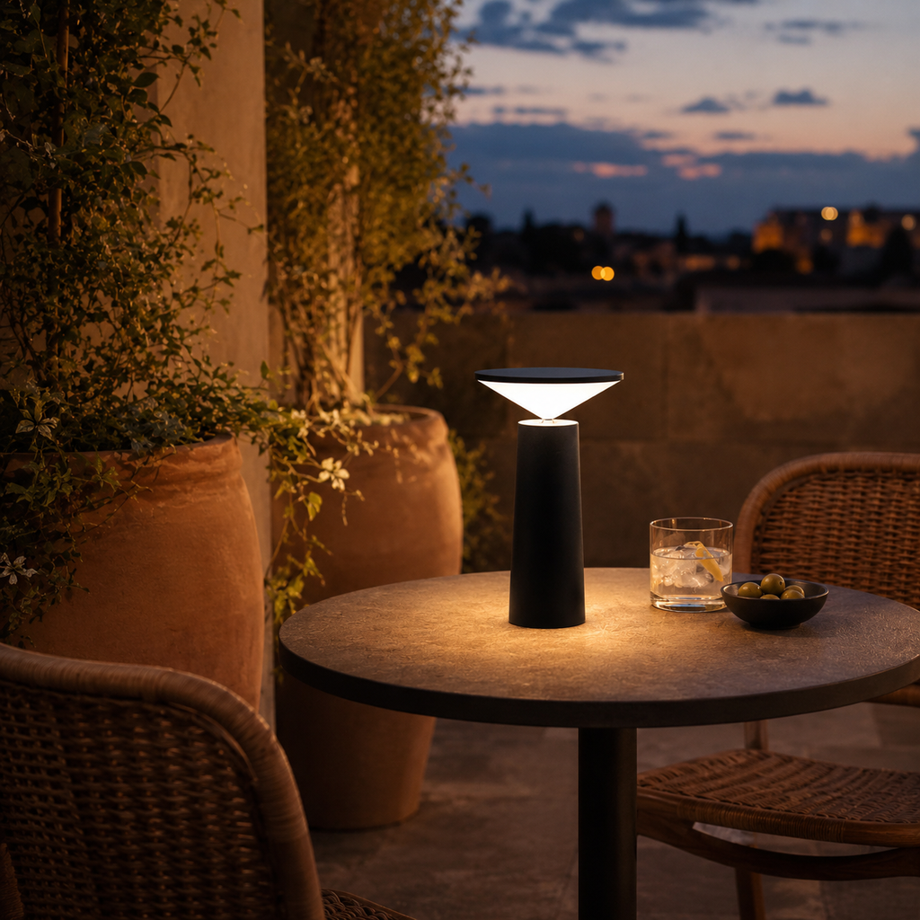 Modern LED Table Lamp with Swivel Head Warm Ambient Lighting