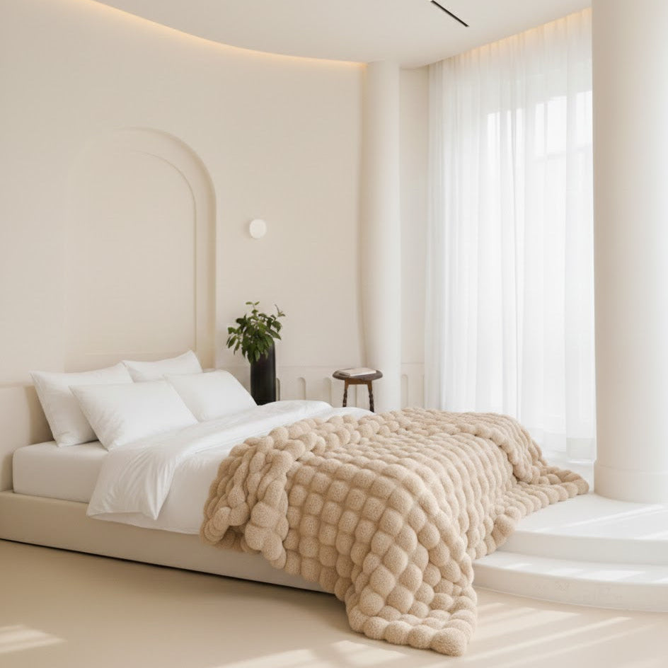 Luxury Cloud-Soft Winter Throw Blanket with Textured Finish