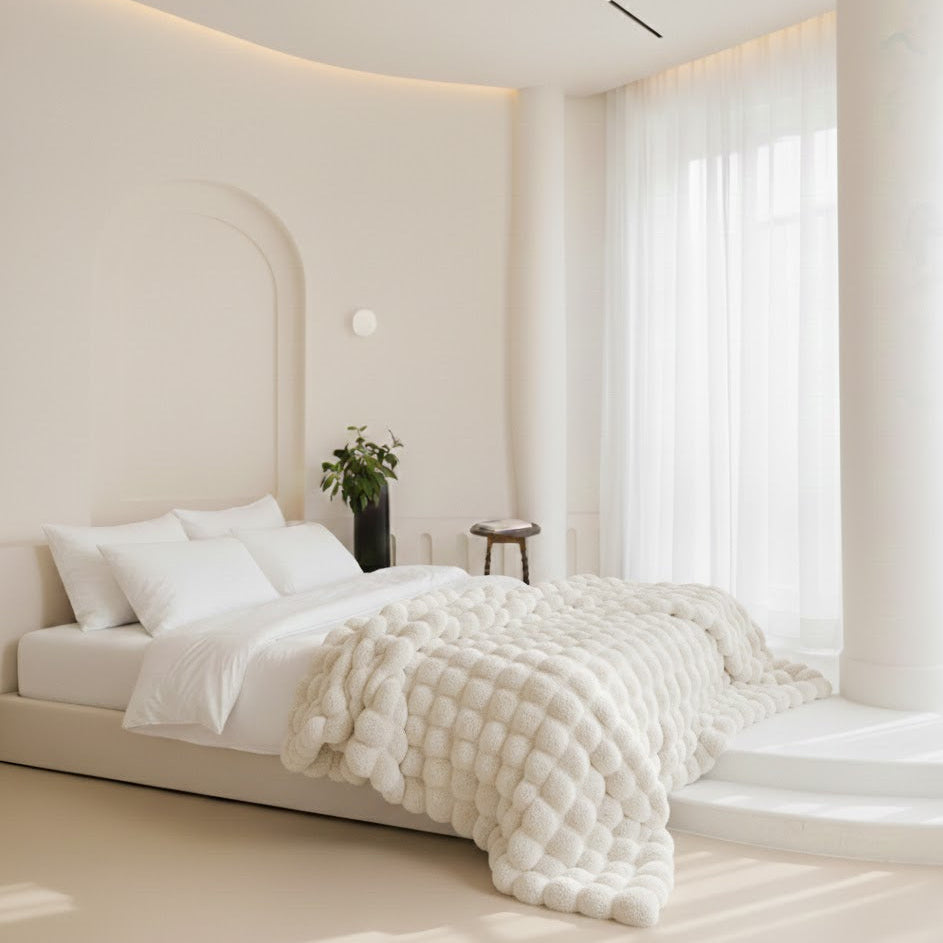 Luxury Cloud-Soft Winter Throw Blanket with Textured Finish