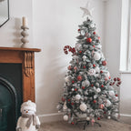 6ft Snow Flocked Artificial Christmas Tree with 750 Branches