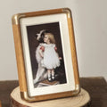 Brooks Tabletop Photo Frame in Vintage Wood and Brass