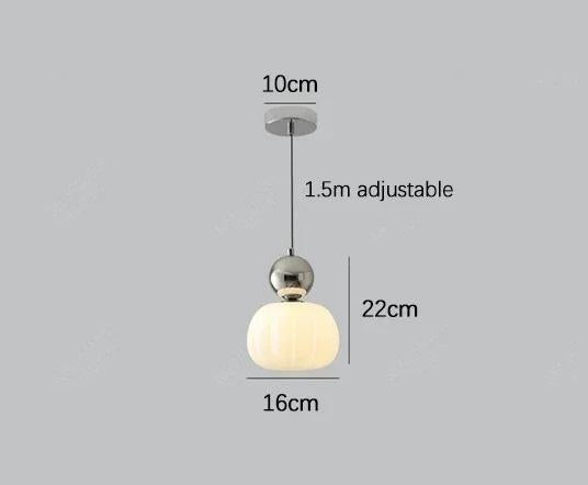 Nordic Pumpkin Pendant Light with Adjustable LED Ceiling Glow