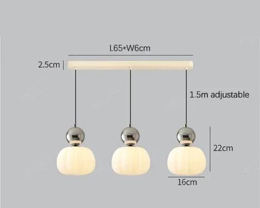 Nordic Pumpkin Pendant Light with Adjustable LED Ceiling Glow