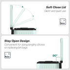 Dual Compartment Pedal Bin with Soft-Close Lid - Light Green