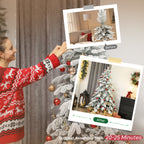 6ft Super Flocked Christmas Tree with Faux Snow Branches