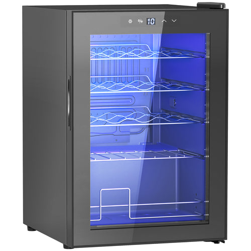 20-Bottle Countertop Wine Fridge with LED Light Black