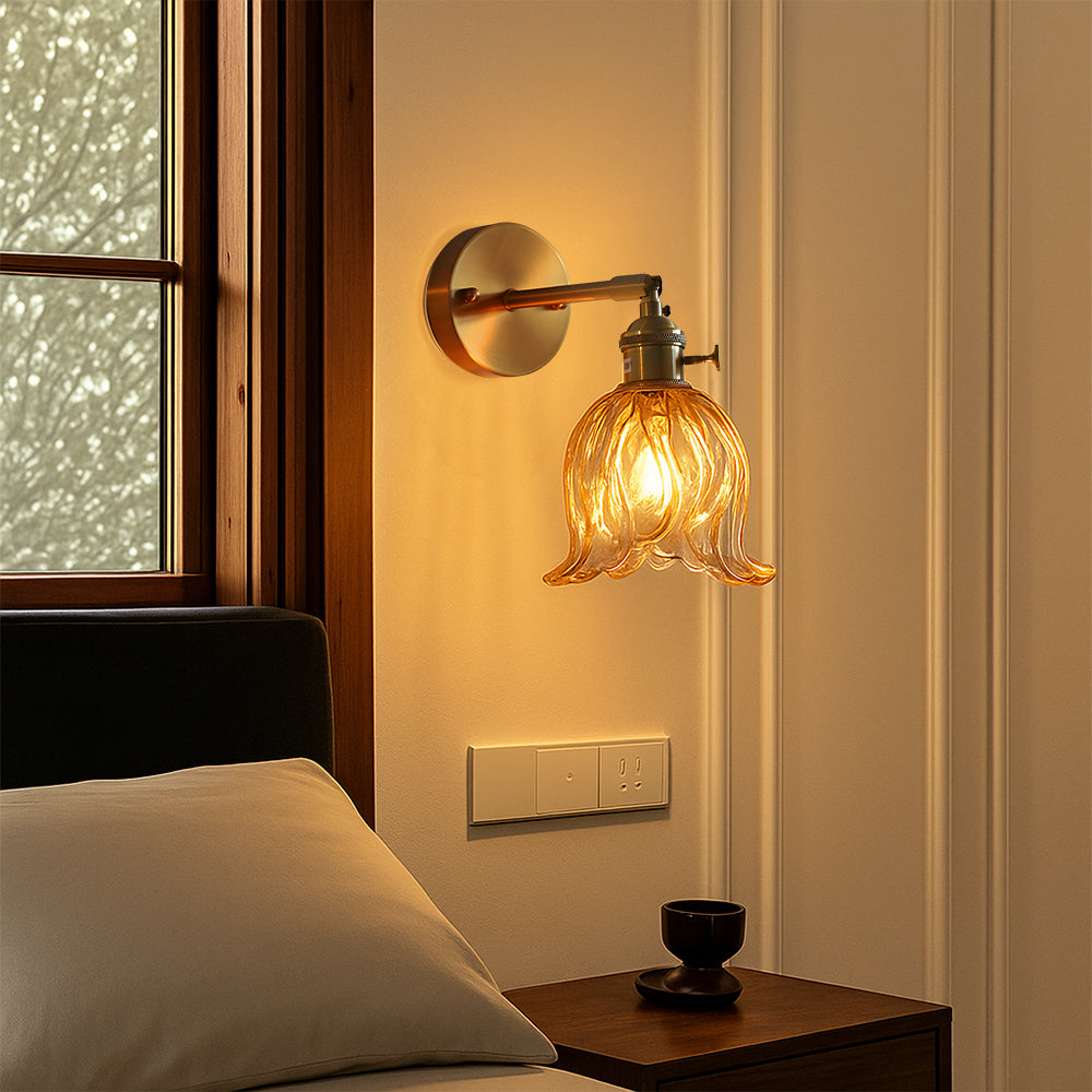 Flower Glass LED Wall Light Modern Interior Lighting