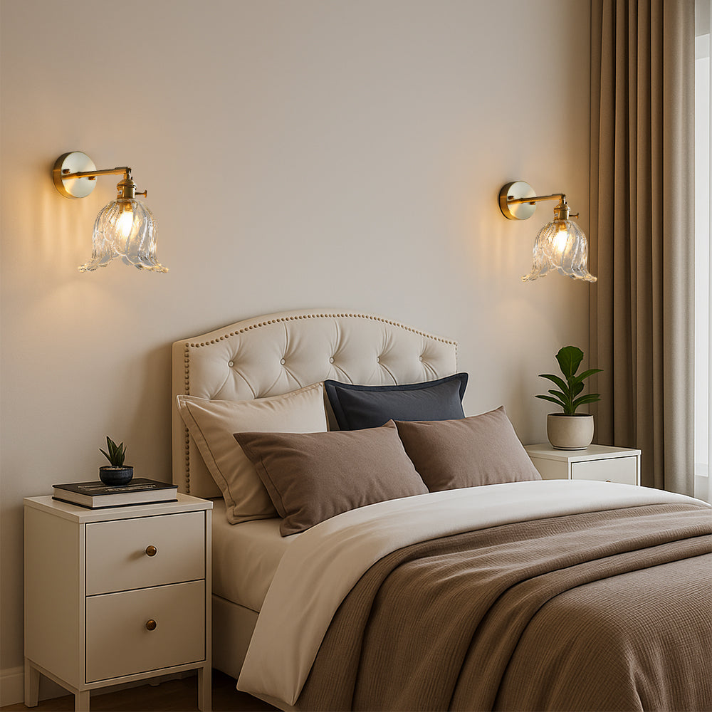 Flower Glass LED Wall Light Modern Interior Lighting