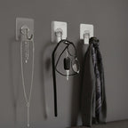 Heavy-Duty Transparent Adhesive Wall Hooks