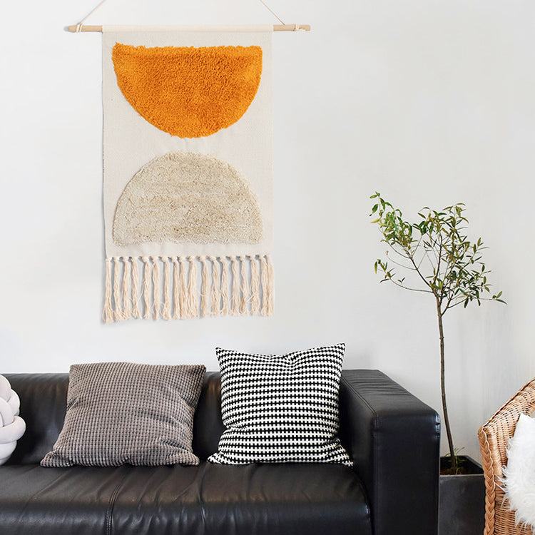 Geometric Tufted Wall Tapestry