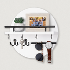 Round Wooden Key Holder Eco-Friendly Wall Organiser
