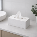 Jazz White Marble Tissue Box
