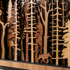 3D Wooden Forest Wall Art