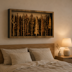3D Wooden Forest Wall Art