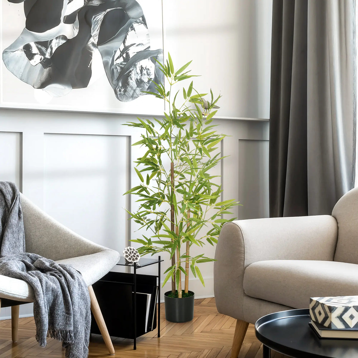Artificial Bamboo Tree with Pot Indoor Decor