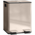 Dual Compartment Recycling Bin with Deodoriser Holders